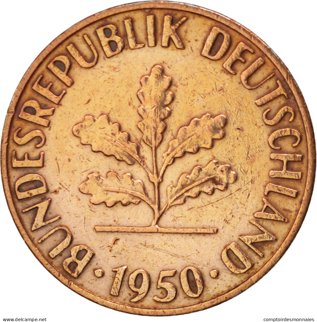 Monnaie, République Fédérale Allemande, Pfennig, 1950, Munich, TTB, Copper - 1 Pfennig