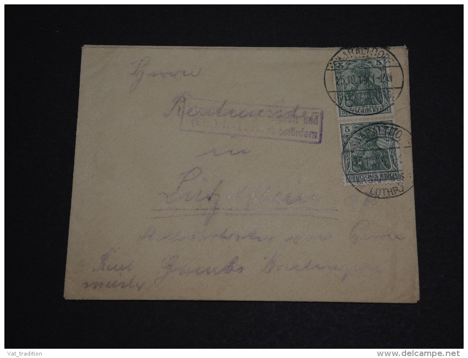 FRANCE / ALLEMAGNE  - Enveloppe De Saaraldorf En 1914 ( Occupation Allemande) - A Voir - L 66 - Storia Postale