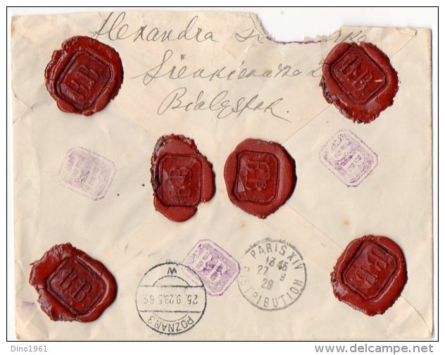 TB 1087 - LSC - Lettre Chargée De Pologne Pour PARIS  France - Briefe U. Dokumente