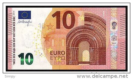 AUSTRIA 10 Euro 2014 Draghi  Letter NB  UNC  Print Code  N015 G4  NB4728528144 - 10 Euro