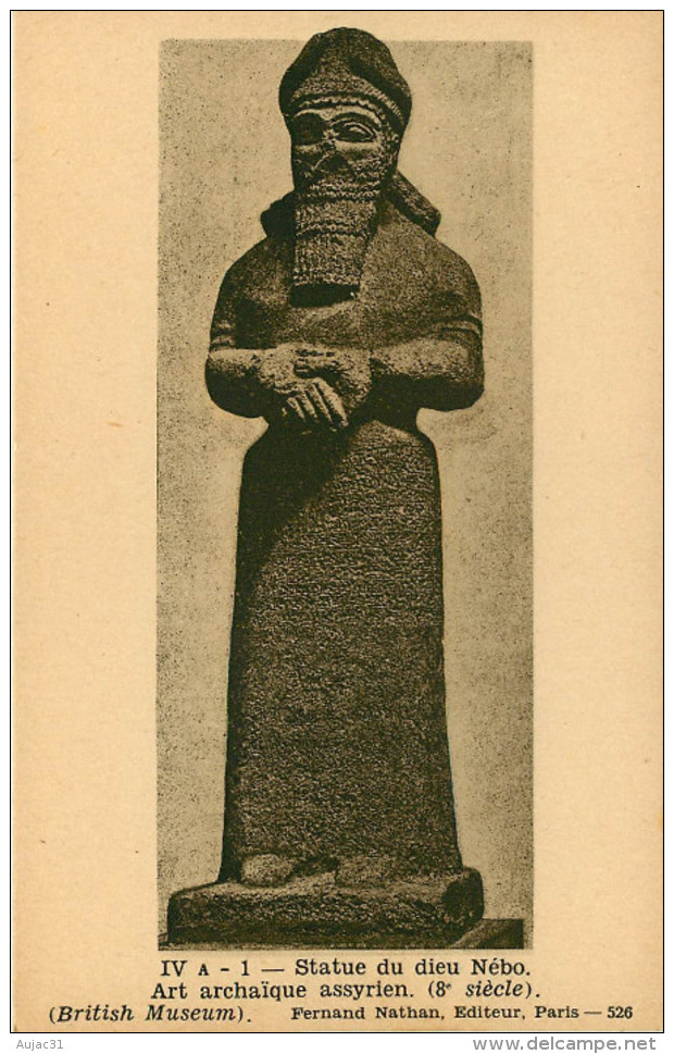 Irak - Iraq - Assyrie - Statue Du Dieu Nébo - Art Archaïque Assyrien ( 8 ème Siècle ) - 2 Scans - Bon état - Iraq