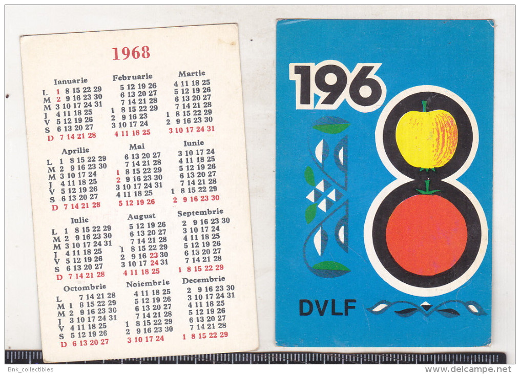 Romanian Small Calendar - 1968 - DVLF - Petit Format : 1961-70