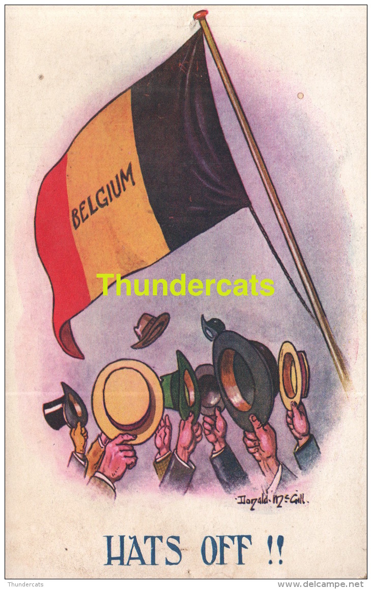 CPA ILLUSTRATEUR DONALD MC GILL  BELGIQUE  ** ARTIST SIGNED HATS OF BELGIUM DONALD MC GILL - Mc Gill, Donald