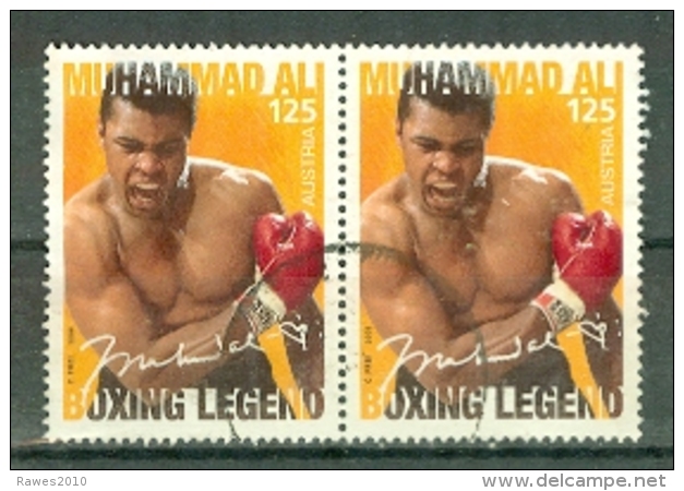 Österreich 2008 1,25 &euro; Muhammed Ali Box-Legende Boxen Olympiasieger Waagerechtes Paar Gest. - Personalisierte Briefmarken