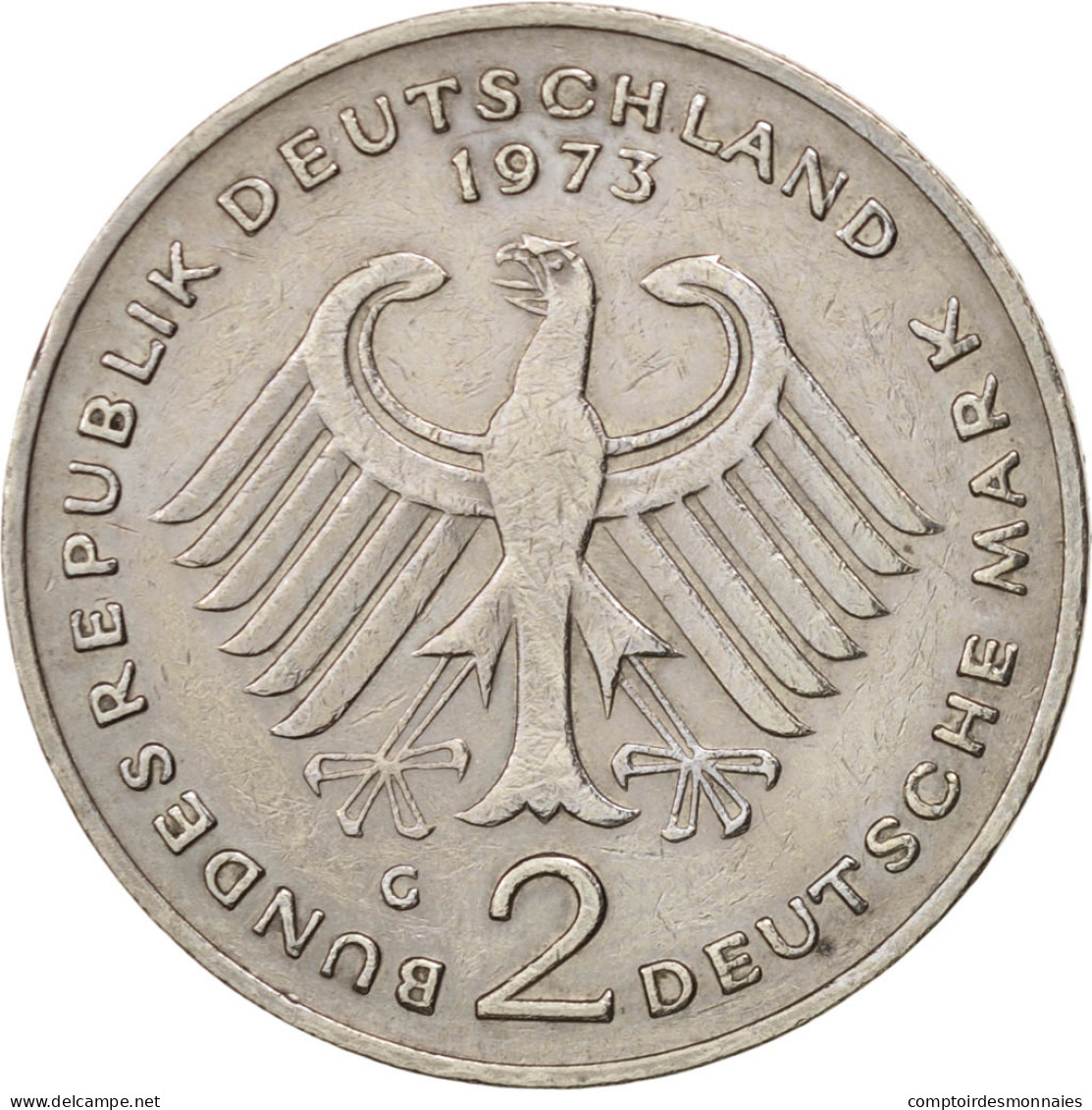 Monnaie, République Fédérale Allemande, 2 Mark, 1973, Karlsruhe, TTB - 2 Mark