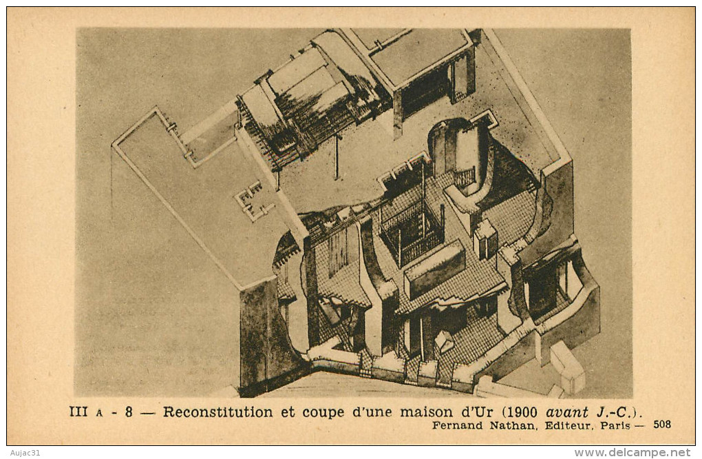 Irak - Iraq - Reconstitution Et Coupe D'une Maison D' Ur ( 1900 Avant J.- C. ) - 2 Scans - Bon état - Iraq