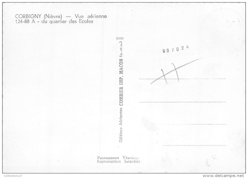 58-CORBIGNY- VUE AERIENNE - QUARTIER  DES ECOLES - Corbigny