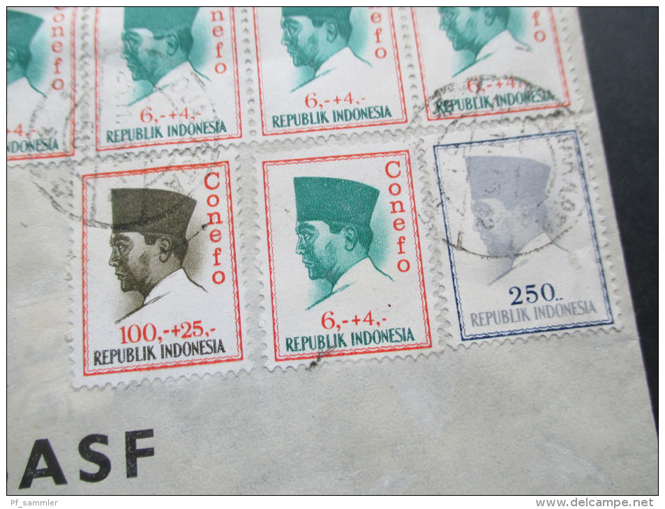 Luftpostbrief Indonesien 1965 R-Brief Registered Djakarta Dkt 2442. BASF Beratungsstelle Indosesien - Indonesien