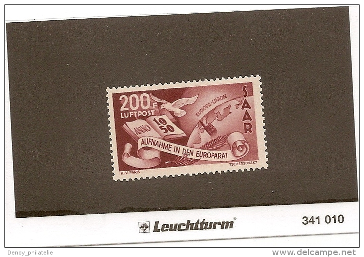 Sarre PA 13 ** Sans Charniére Luxe - Airmail