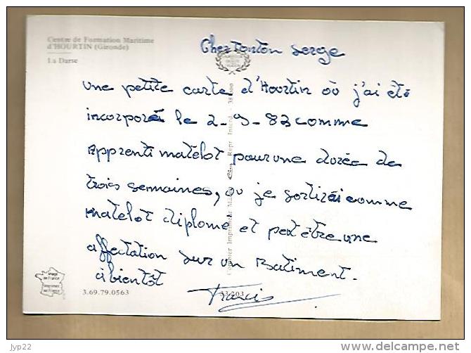 Jolie CP 33 Hourtin Centre De Formation Maritime La Darse - Ed Combier - écrite En 1983 - Autres & Non Classés