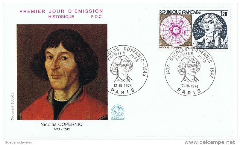 ASTRO-L12 - FRANCE FDC Nicolas Copernic - Astrology