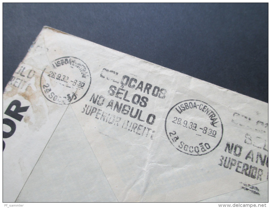 Portugal Kolonie Cabo Verde / Kap Verde 1939 Zensurpost / Opened By Censor. Zollamtlich Geöffnet. S. Vicente - Cap Vert