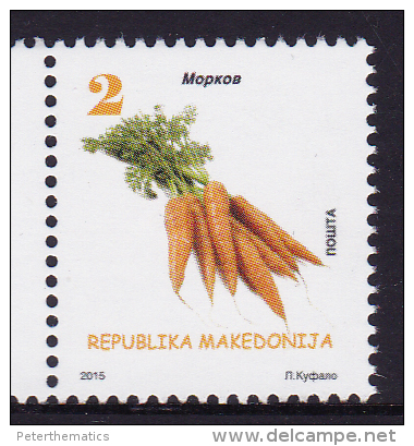 MACEDONIA, 2015, MNH,DEFINITIVES, VEGETABLES, CARROT, 1v - Groenten