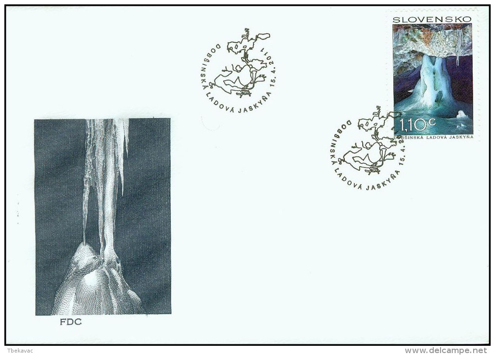 Slovakia 2011, FDC Cover Dobsinska Ice Cave Mi.# 659, Ref.bbzg - FDC