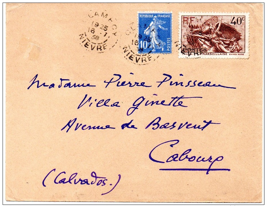 FRANCE - YT N° 315 Sur Lettre - Covers & Documents