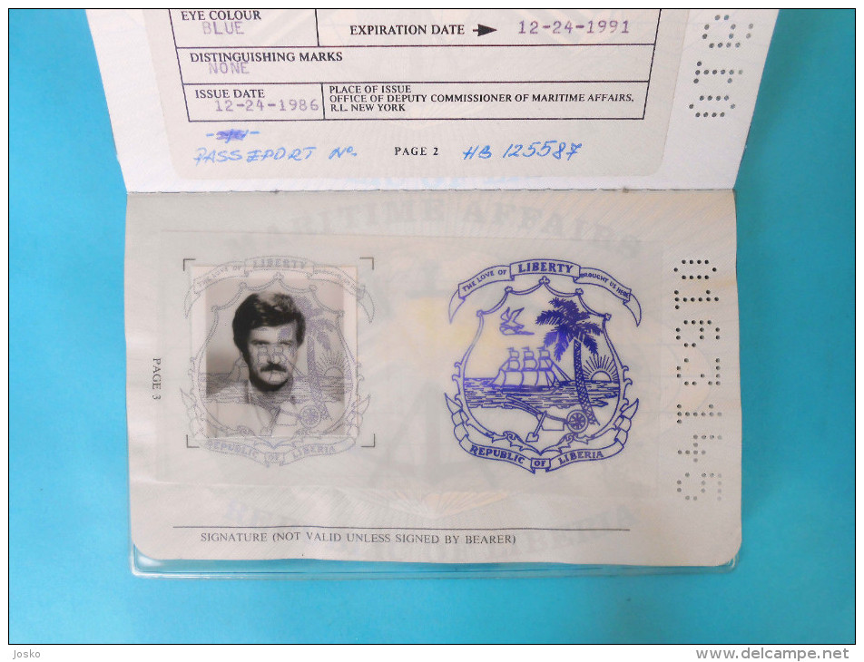 Historical Documents Republic Of Liberia Seaman S Identification And Record Book Seamans Ident No Passport Livret Professionnel Maritime
