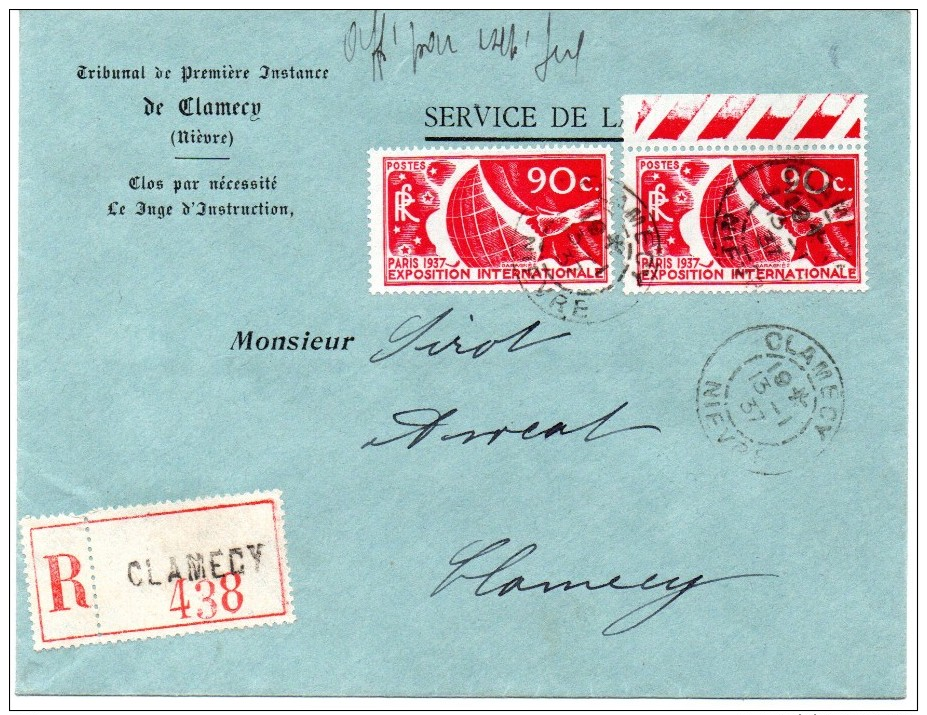 FRANCE - YT N° 326 Sur Lettre - Lettres & Documents