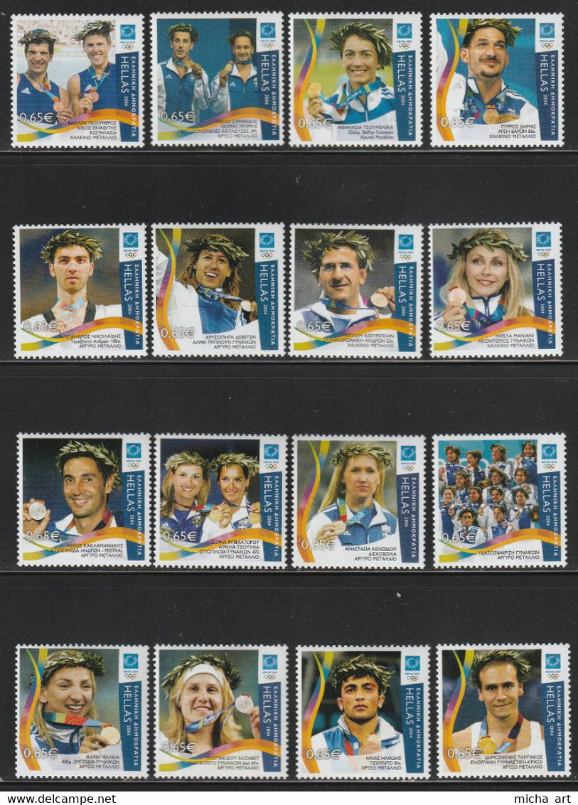 Greece 2004 Olympic Games Of Athens - Olympic Medal Winners, Medalists Set MNH T0707 - Unused Stamps