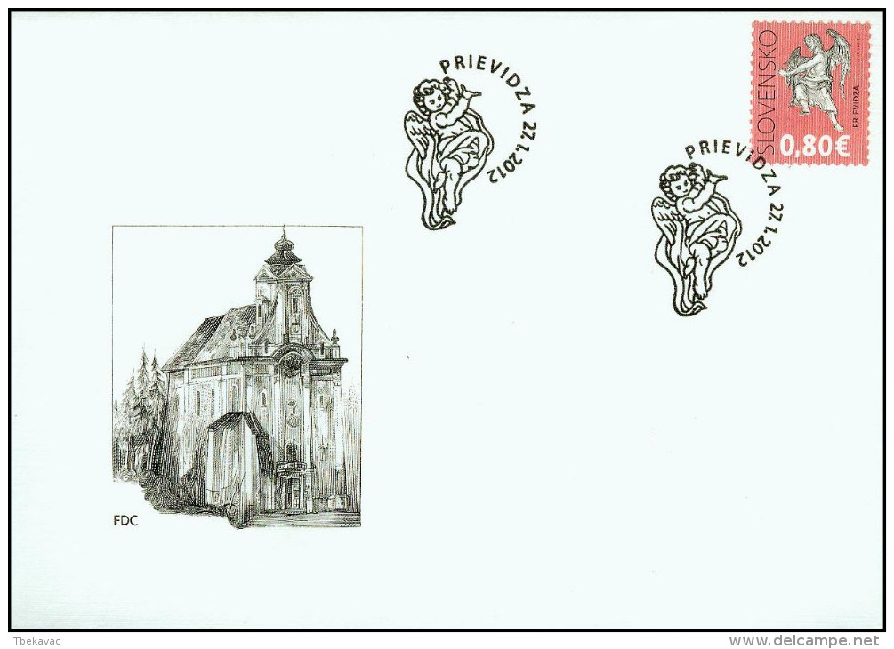 Slovakia 2012, FDC Cover Piarist Church Prievidza Mi.# 675, Ref.bbzg - FDC