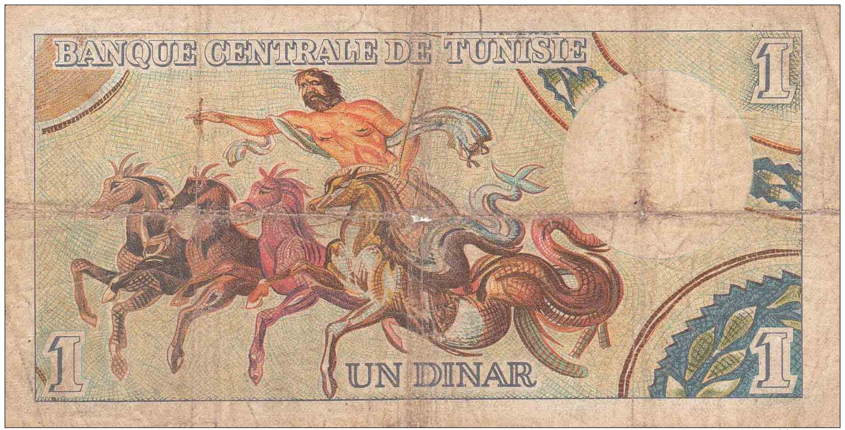 TUNISIE - BILLETS DE 1/2 DINAR + 1 DINAR - 1965 - Tunisie