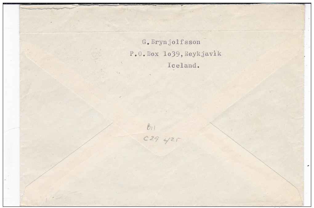 Cover; Iceland , PU-1961 - Other & Unclassified