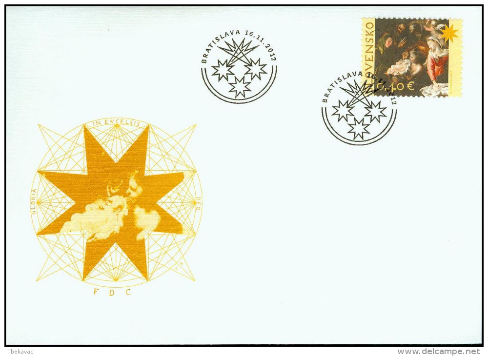 Slovakia 2012, FDC Cover Christmas Nativity Art Mi.# 6942, Ref.bbzg - FDC