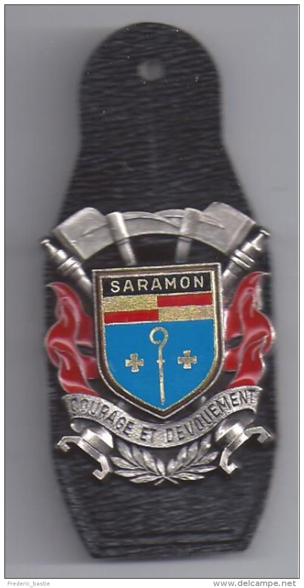 Gers - Insigne Des Pompiers De SARAMON - Feuerwehr