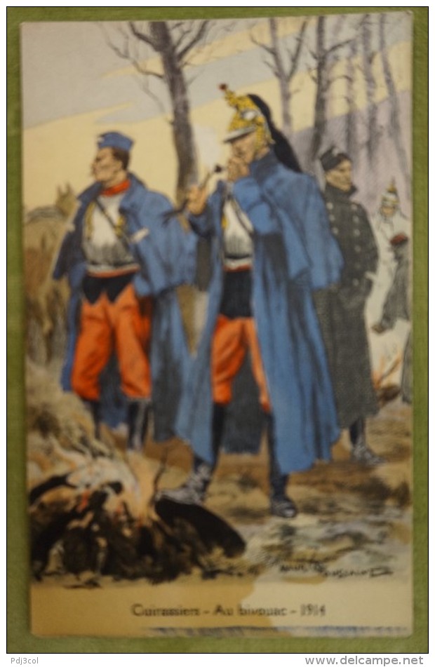 Cuirassiers - Trompettes- 1914 - Belle Carte Aux Coloris Illustrée Par Maurice TOUSSAINT - Uniformes