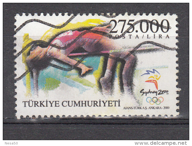 Turkije 2000 Mi Nr 3242  Olympische Zomer Spelen  Sidney, Hoogspringen, High Jump - Used Stamps