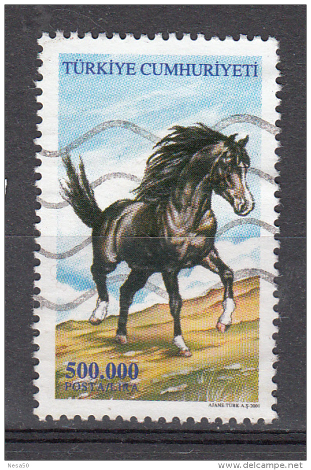 Turkije 2001 Mi Nr 3280  Paard., Horse - Oblitérés