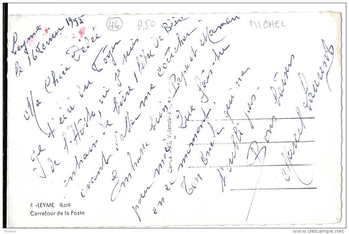 CPA...  CARTE PHOTO..  LEYME ... CARREFOUR DE LA POSTE ...TBE...SCAN - Sonstige & Ohne Zuordnung