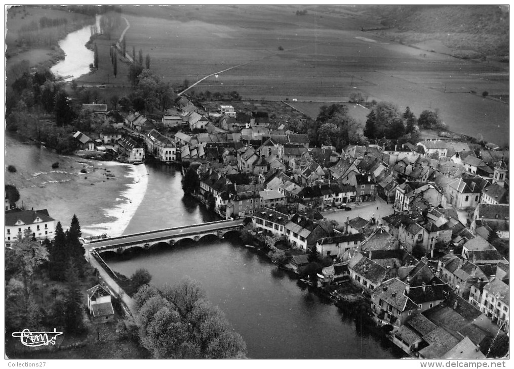 33-QUINGEY- VUE AERIENNE - PONT SUR LA LOUE - HÖTEL DE LA TRUITE DE LA LOUE ET LES USINES - Autres & Non Classés