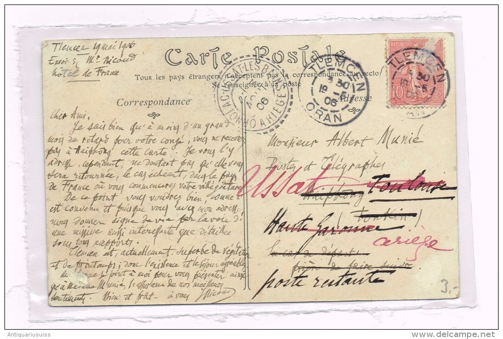 Femme Fille Mauresque 1906 + Stamp - Femmes