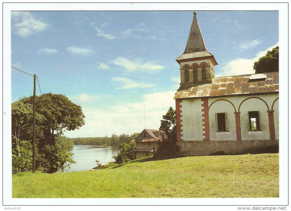 GUYANE FRANCAISE COMTE L'ÉGLISE ET ROURA ET LA RIVIERE - NON CIRCULÉE - Other & Unclassified