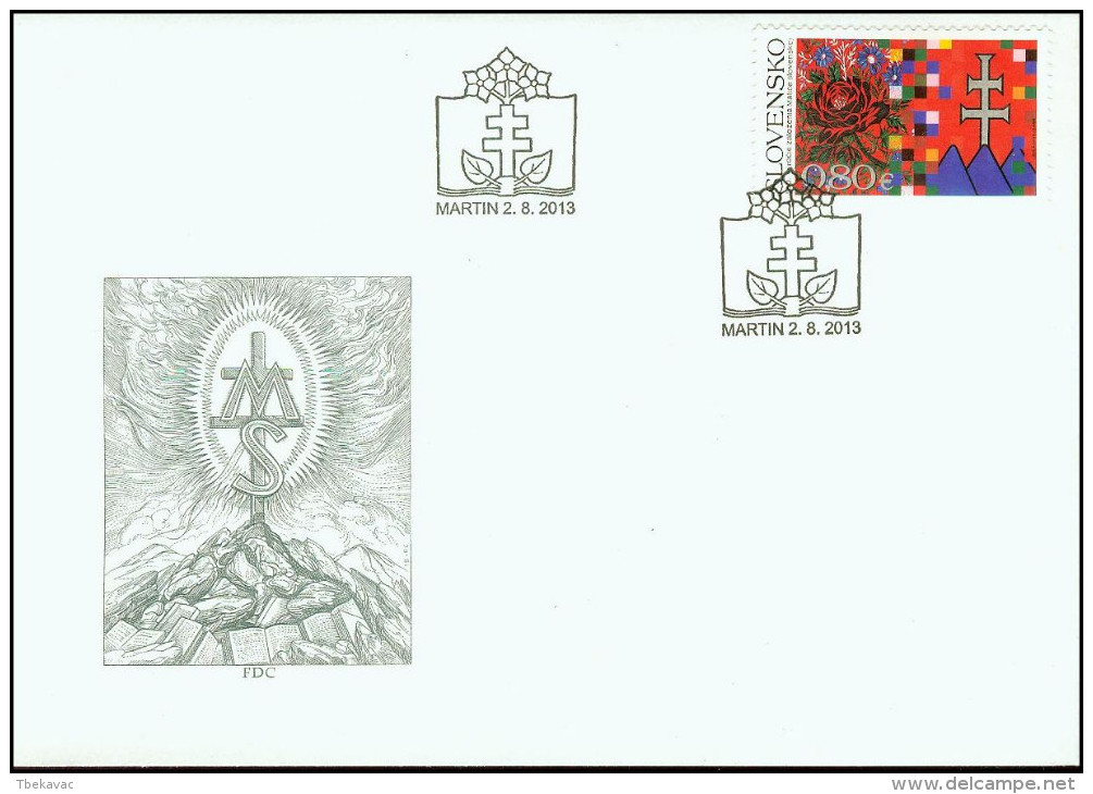 Slovakia 2013, FDC Cover Matica Slovenska Foundation Mi.# 714, Ref.bbzg - FDC