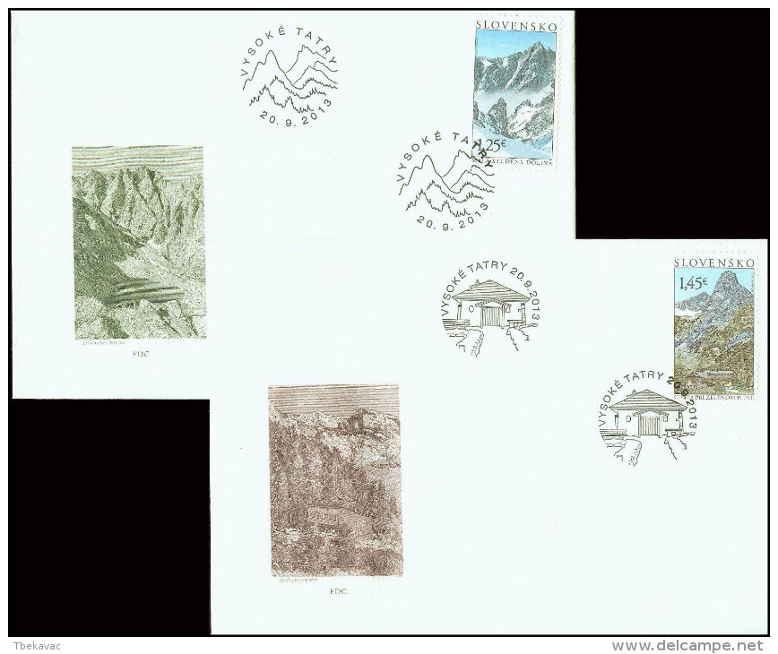 Slovakia 2013, FDC Covers Tatra Mountains Mi.# 716-717, Ref.bbzg - FDC