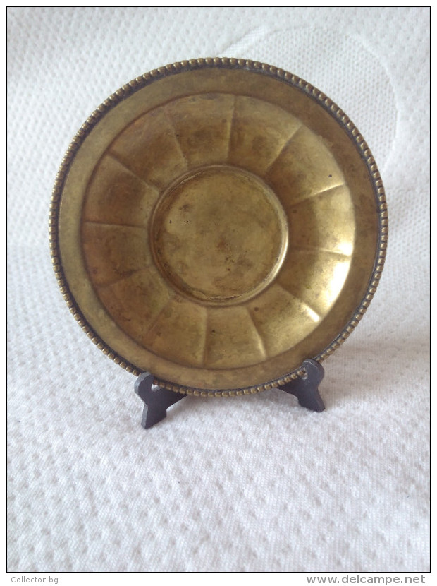 ULTRA RARE ANTIQUE 1800"S OTTOMAN PLATE COOPER WITH GOLD PLATED BULGARIA HAND MADE UNIQUE  No Other - Art Oriental