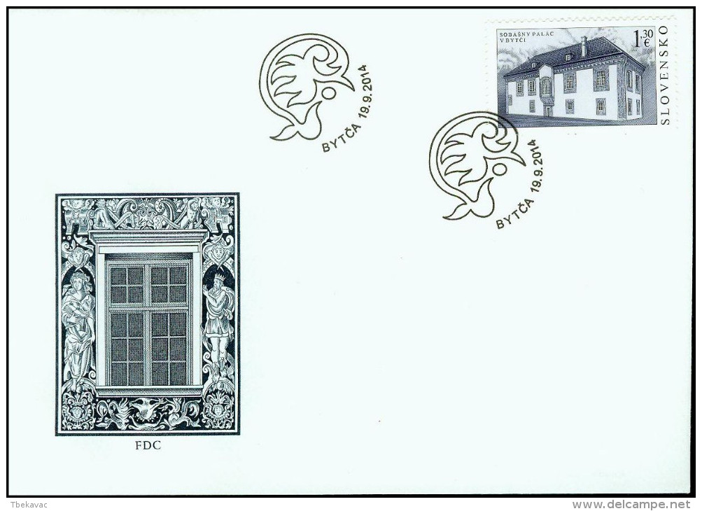 Slovakia 2014, FDC Cover Wedding Palace Bytca Mi.# 742, Ref.bbzg - FDC