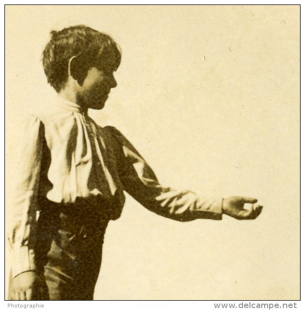 Vie Quotidienne En France Jeu D'enfants Banc Ancienne Photo Amateur 1900 - Luoghi