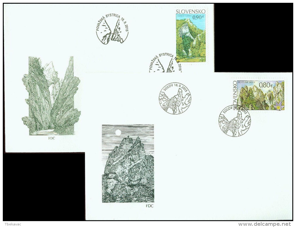 Slovakia 2015, FDC Covers National Nature Reserves Mi.# 769-770, Ref.bbzg - FDC