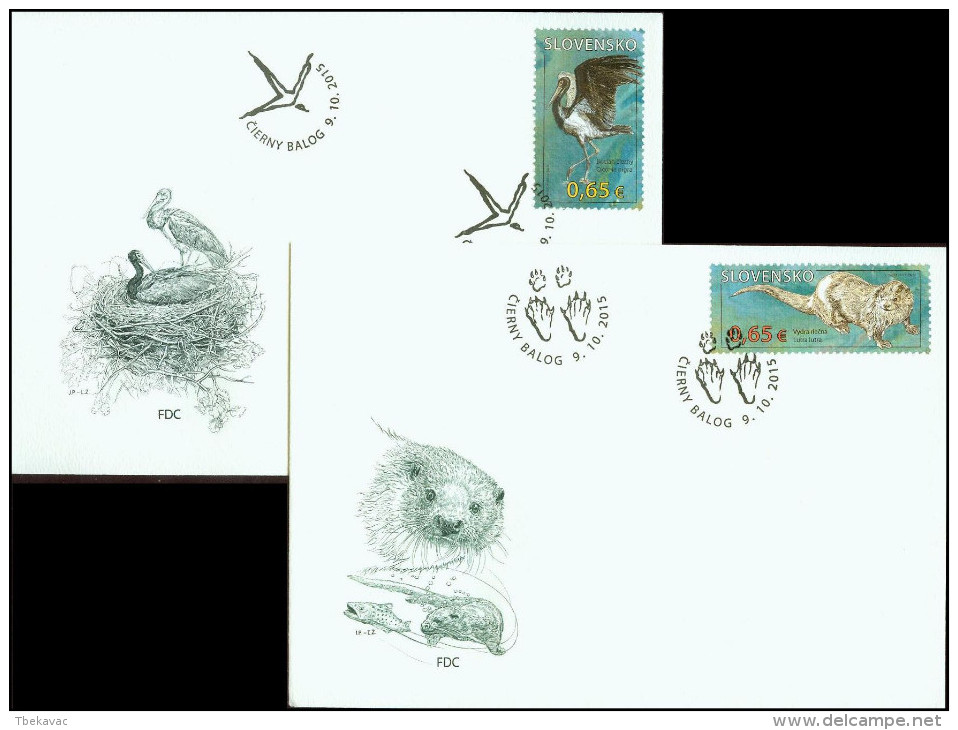 Slovakia 2015, FDC Covers Animals Nature Protection Mi.# 771-772, Ref.bbzg - FDC