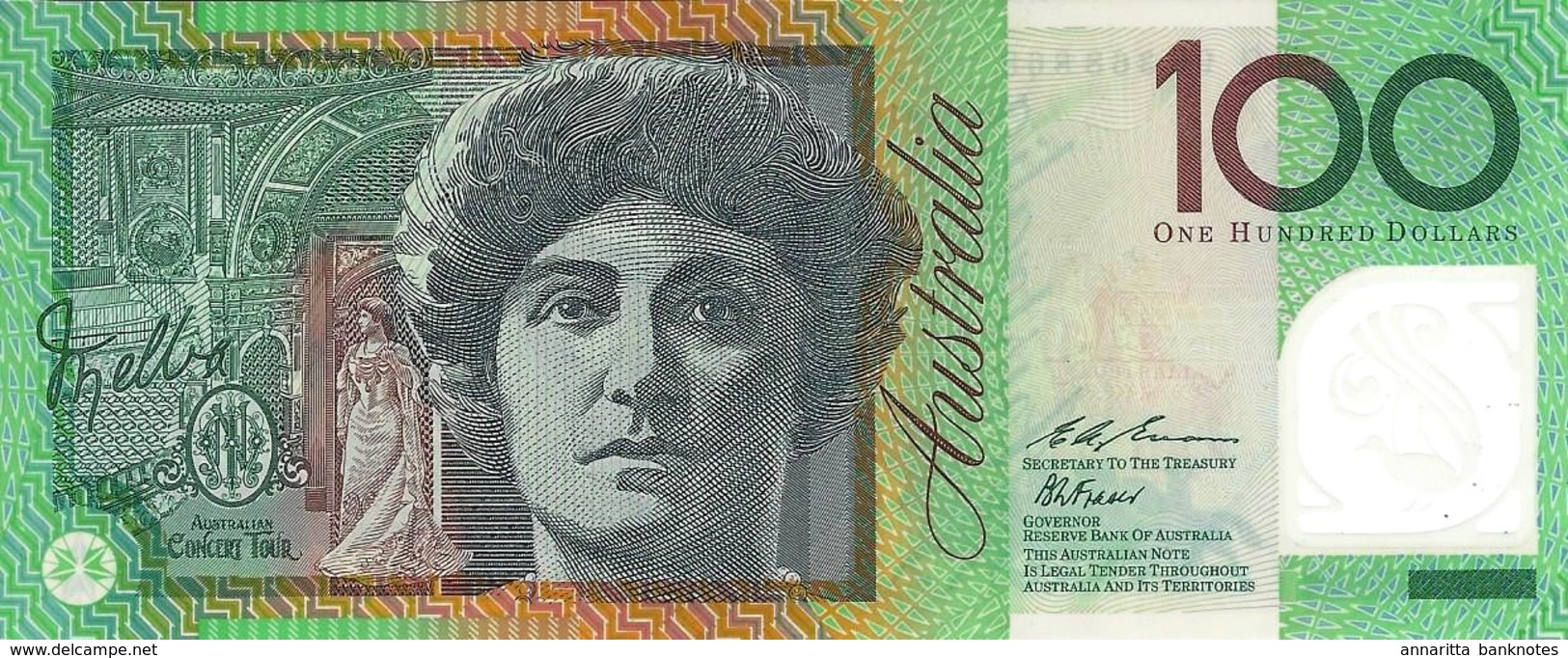 Australia 100 Dollars 1996, AU/UNC, P-55a, AU B223a - 1992-2001 (polymer Notes)
