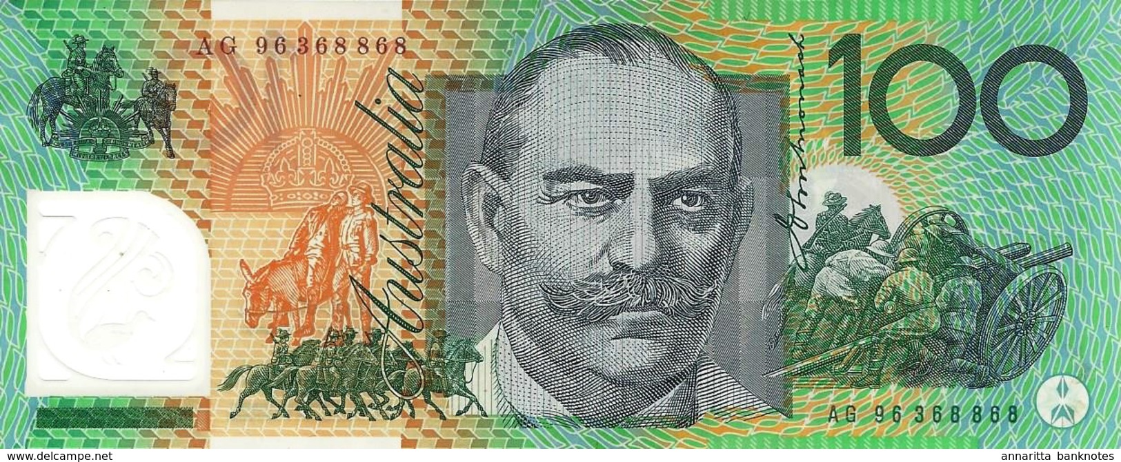 Australia 100 Dollars 1996, AU/UNC, P-55a, AU B223a - 1992-2001 (kunststoffgeldscheine)