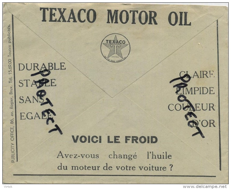 Old Envelope With Publicité 1932 : TEXACO Motor Oil - Enveloppes