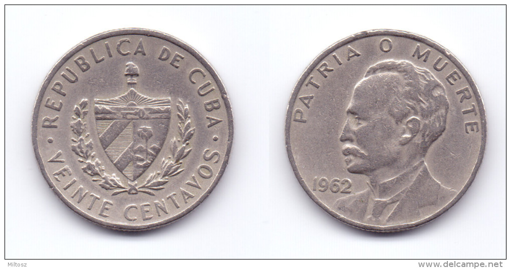 Cuba 20 Centavos 1962 - Cuba