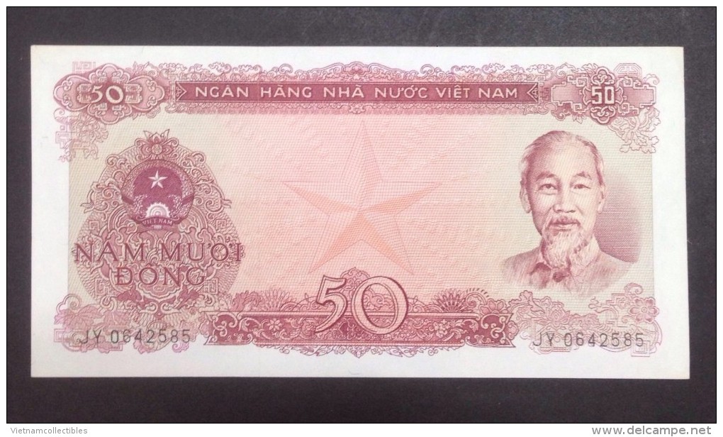 Vietnam Viet Nam 50 Dong AU Banknote With Big Seiral Number / Billet 1976 -P#84a - Vietnam