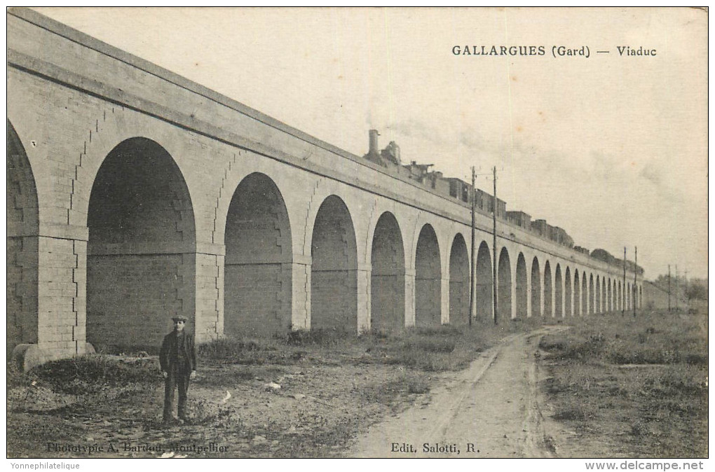 30 - GARD - Gallargues - Viaduc - Chemin De Fer - Train - Gallargues-le-Montueux