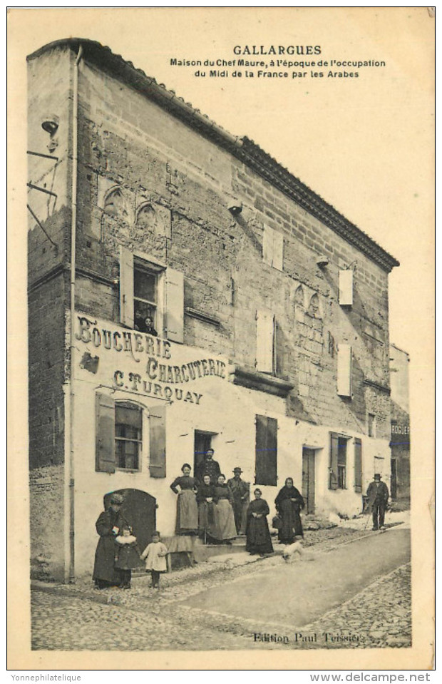 30 - GARD - Gallargues - Maison Du Chef Maure - BoucherieC.Turquay - Gallargues-le-Montueux