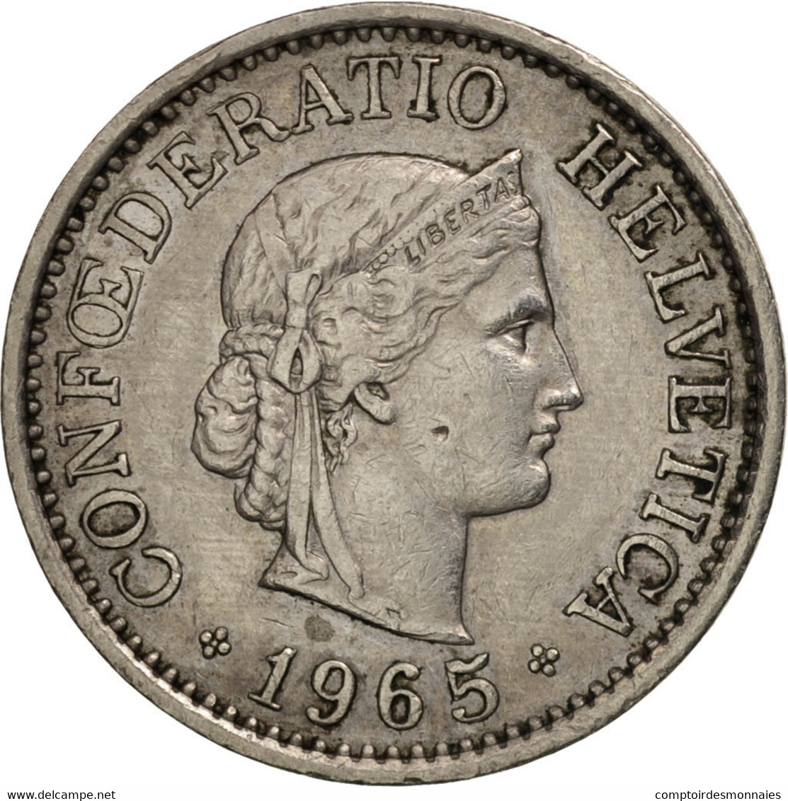 Monnaie, Suisse, 10 Rappen, 1965, Bern, TTB+, Copper-nickel, KM:27 - Otros & Sin Clasificación