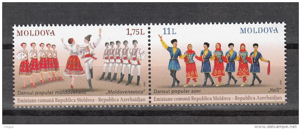 Moldova Moldawien 2015 MNH ** Mi. Nr. 928-929 Moldova Folk Dance Joint Issue Azerbiajan - Moldawien (Moldau)